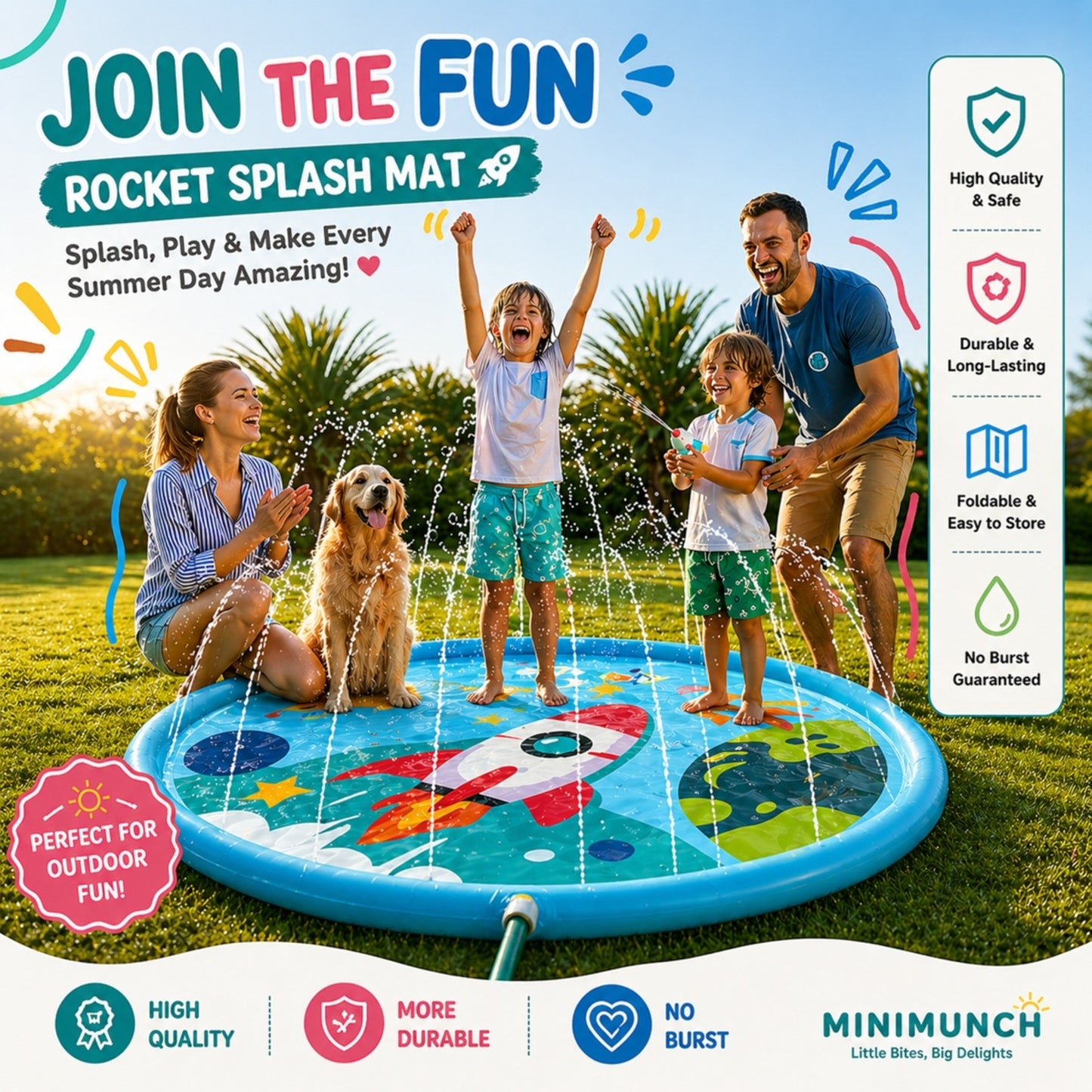 Minimunch™ Kids Water Spray Splash Play Mat