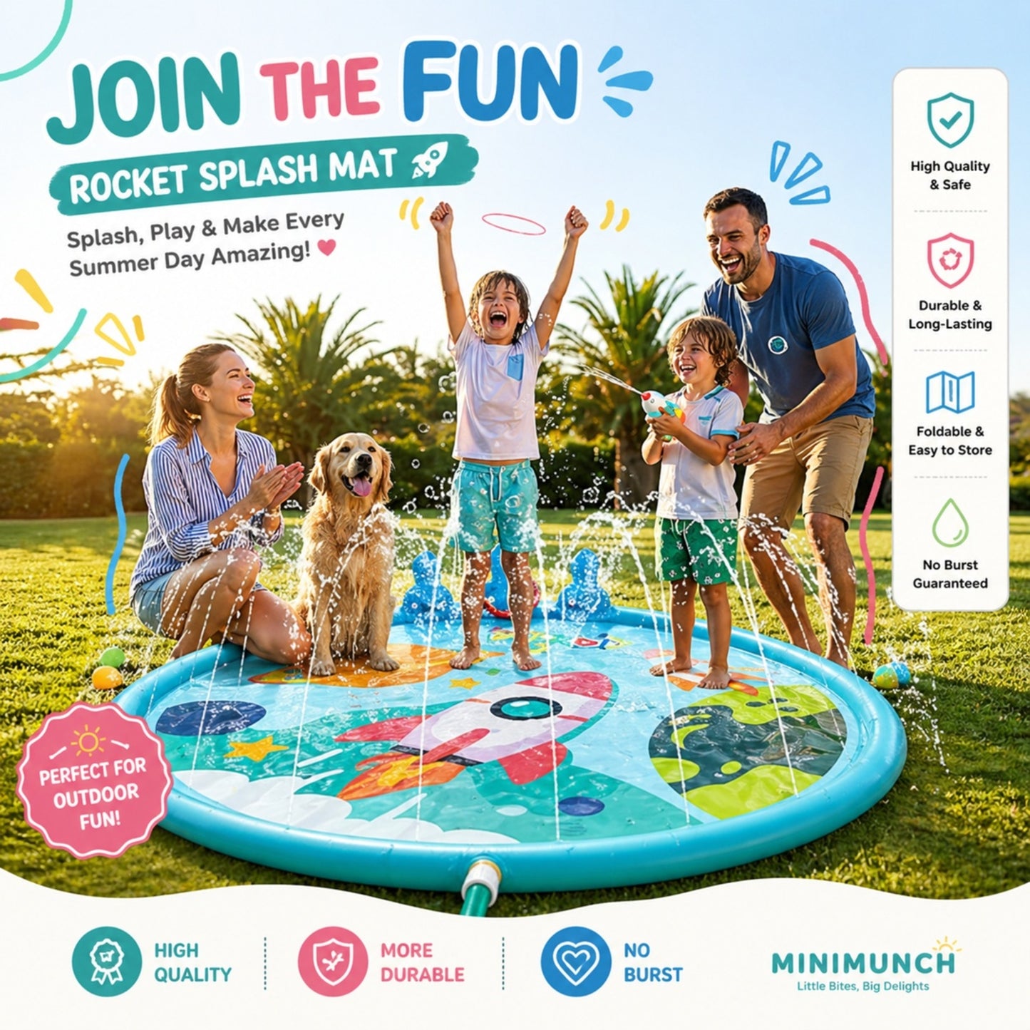 Minimunch™ Kids Water Spray Splash Play Mat